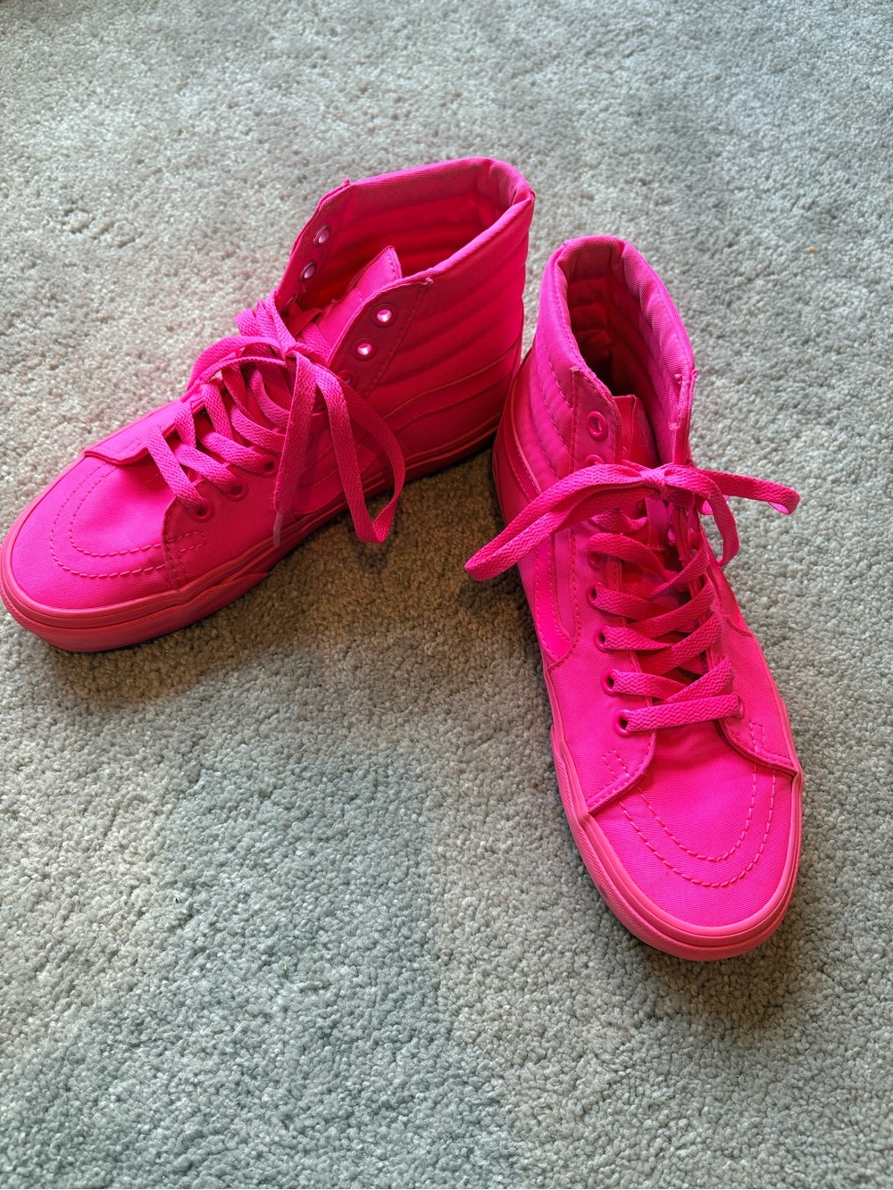 Vans Women's High-Top Sneakers in Hot Pink